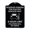 Signmission Reserved Parking for Electric Vehicles 4 Hour Limit Violators Towed Alum, 24" x 18", BW-1824-23112 A-DES-BW-1824-23112 - alternate 1